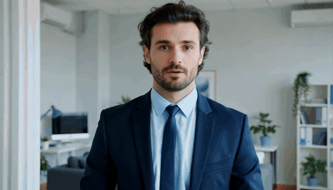 Man doing a sarcastic slow clap — reaction GIF