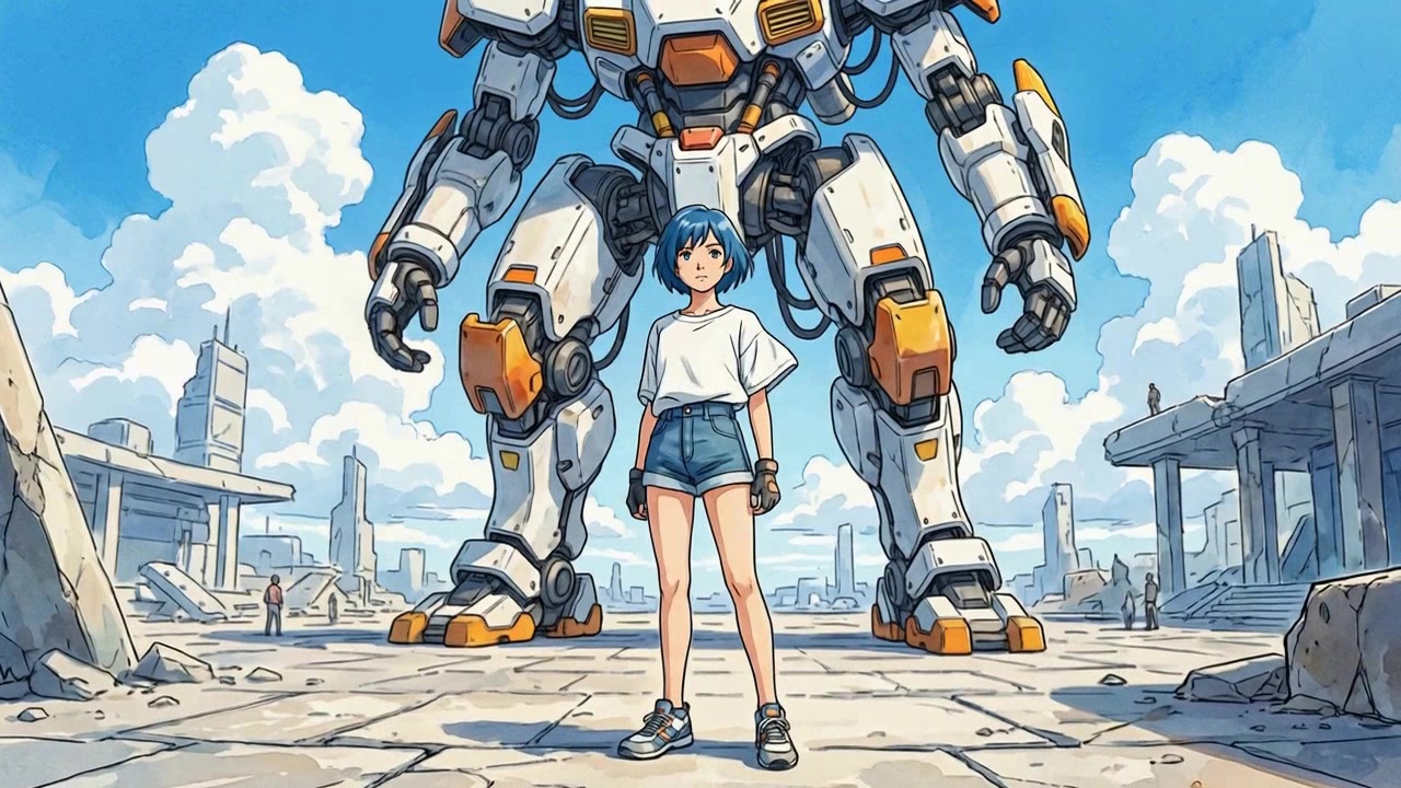 Anime Mecha Pilot - AI photo animation example by AnimatePhoto