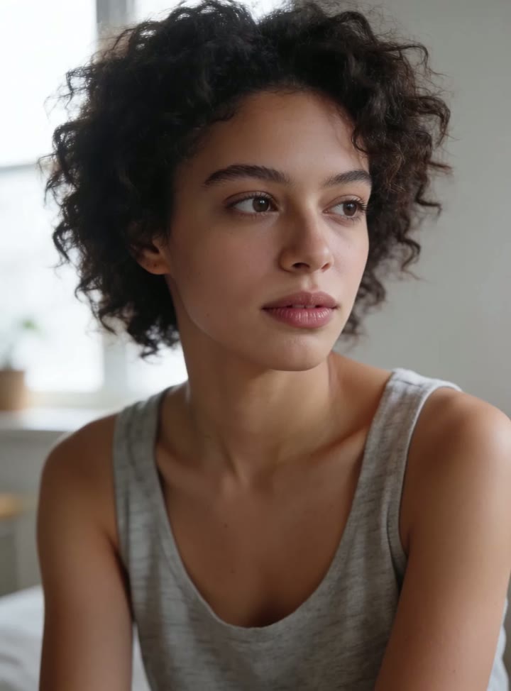 Talking photo example — young woman portrait