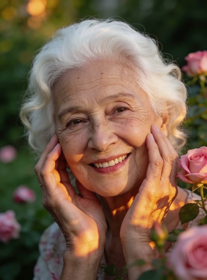 Talking photo example — grandmother portrait